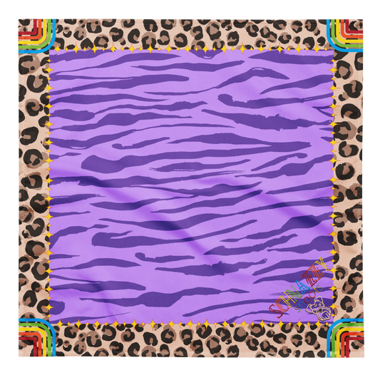 Rainbow Wild Animals Bandana