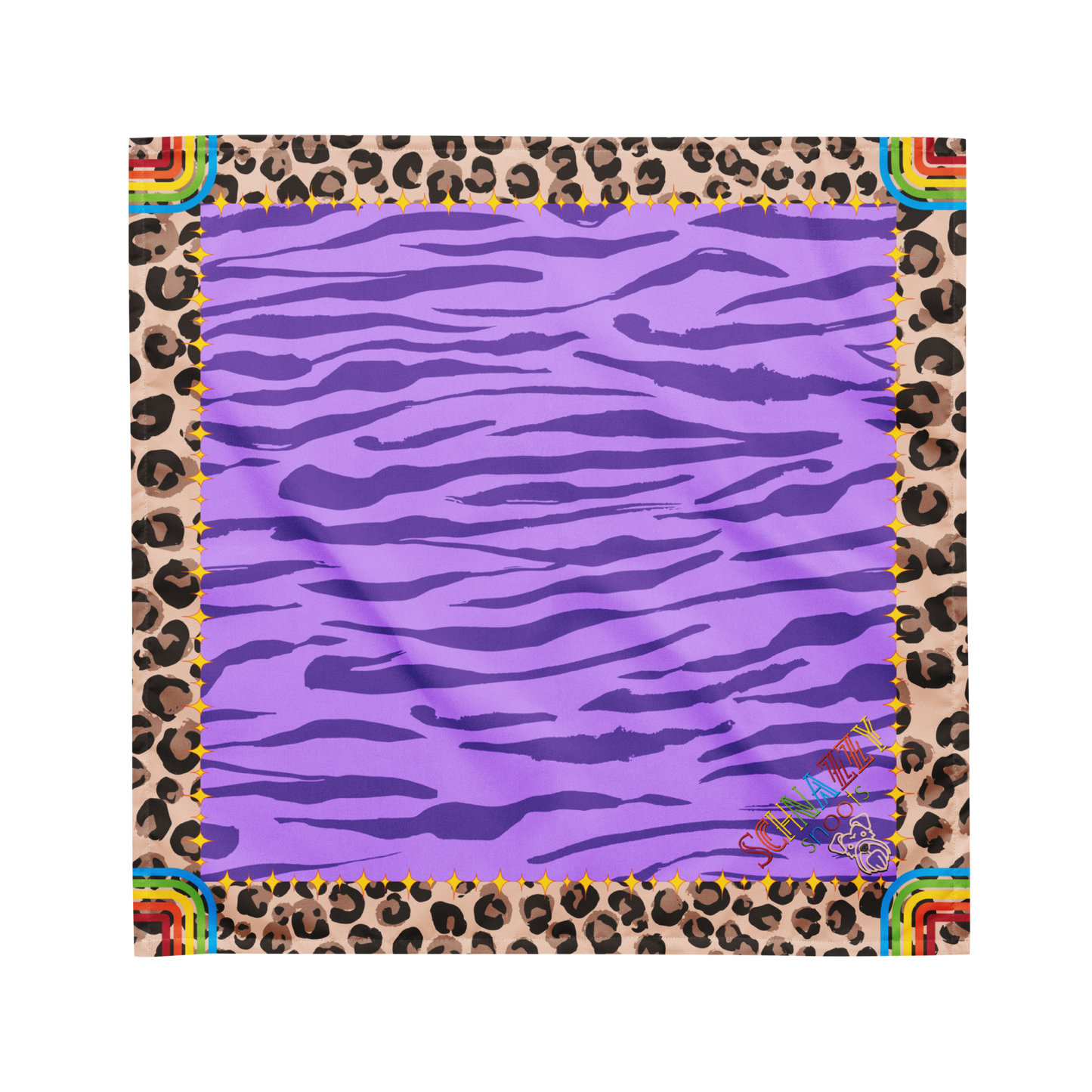 Rainbow Wild Animals Bandana