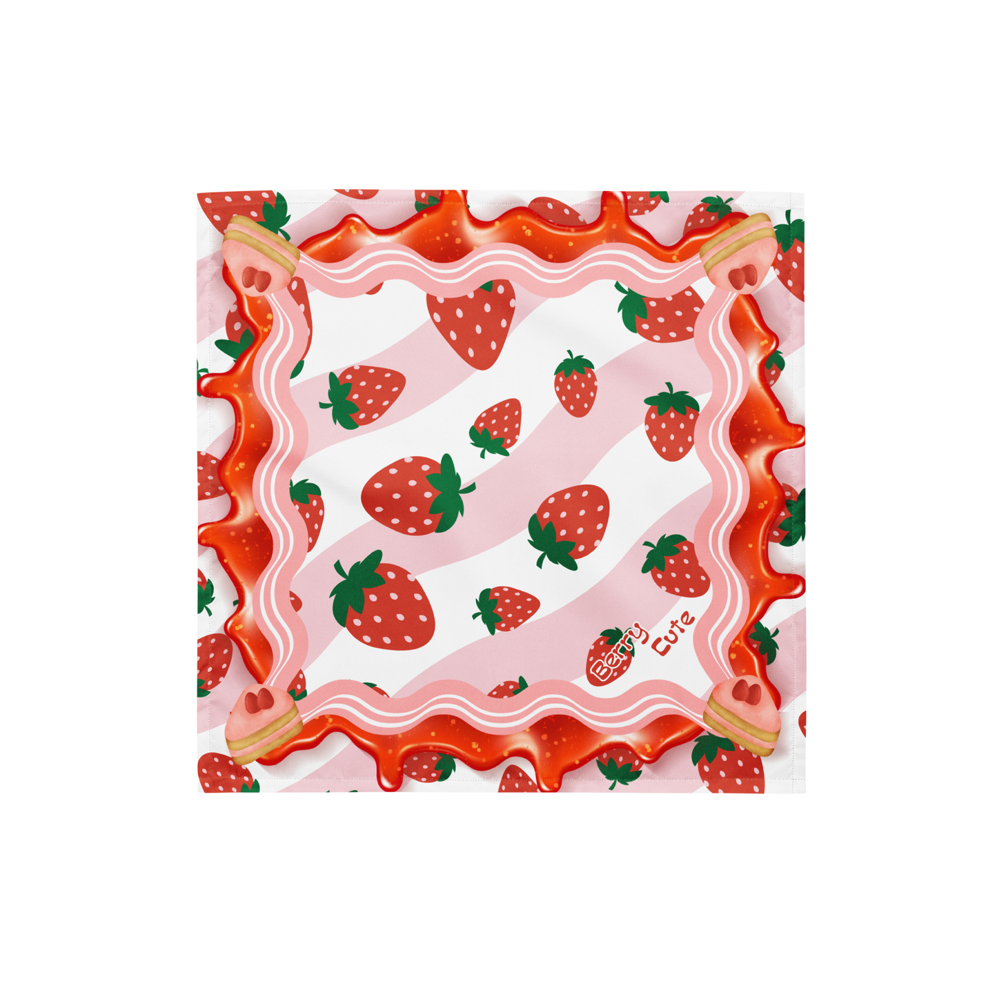 Berry Cute Strawberry Bandana